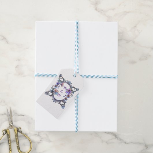 Moeder Bloem Frame Cadeaulabel (Met Touw)