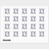 Moeder Bloem Frame Vierkante Sticker (Vel)