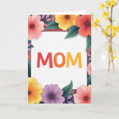 Moeder bloem kader kaart met gloed (Gele Bloem)