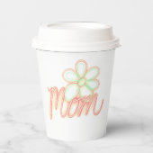 Moeder Bloem Kunst Papieren Bekers (Voorkant)