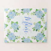 Moeder Bloemen Blauw Hydrangea Moederdag Legpuzzel (Horizontaal)