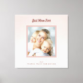 Moeder bloos roze roosgoud foto canvas afdruk (Voorkant)