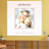 Moeder bloos roze roosgoud foto canvas afdruk (Insitu (Woonkamer))