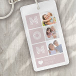 Moeder Blush Roze Hart Foto's Sleutelhanger<br><div class="desc">Het perfecte cadeau voor Moederdag</div>