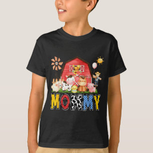 Moeder boerderij koe verjaardag jongen bijpassende t-shirt