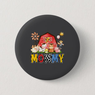 Moeder Boerderij Koe Verjaardag Jongen Overeenkoms Ronde Button 5,7 Cm