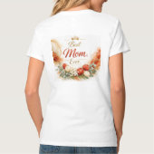 Moeder Boho Waterverf Perzik Mint, Agate Goud, Kun T-shirt (Achterkant)