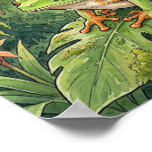 Moeder Boomkikker en Kikkervisjes Nursery Poster (Hoek)