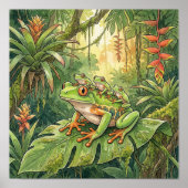 Moeder Boomkikker en Kikkervisjes Nursery Poster (Voorkant)