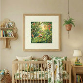 Moeder Boomkikker en Kikkervisjes Nursery Poster