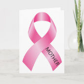 Moeder Borstkanker Bewustzijn Roze Lint Kaart (Voorkant)