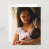 Moeder Borstvoeding Pasgeboren Briefkaart (Voorkant / Achterkant)