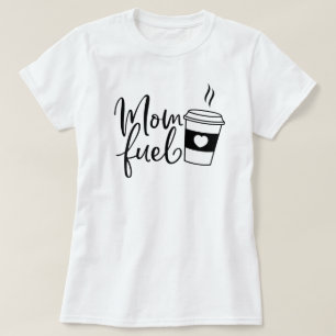 Moeder brandstof koffie cup hart t-shirt