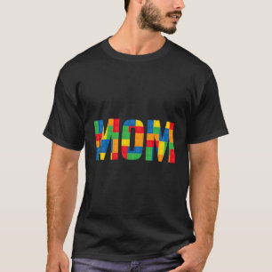 Moeder Brick Master Bouwer Bouwstenen Moeder T-shirt