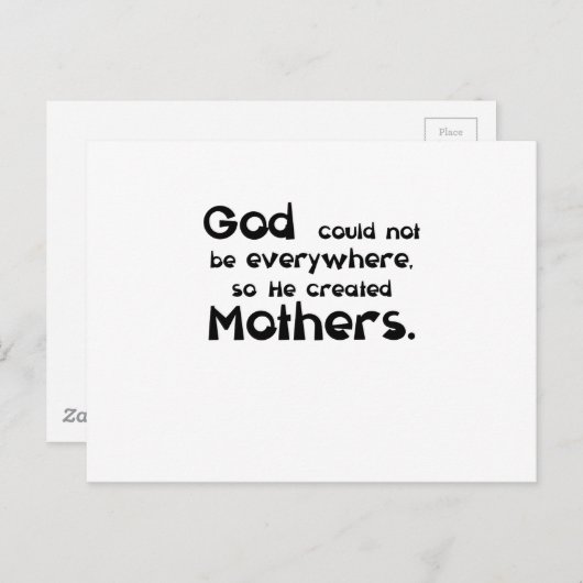 moeder briefkaart (Voorkant / Achterkant)