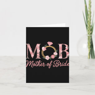 Moeder bruid bruiloft Mob Bloemen Roze Diamanten R Kaart