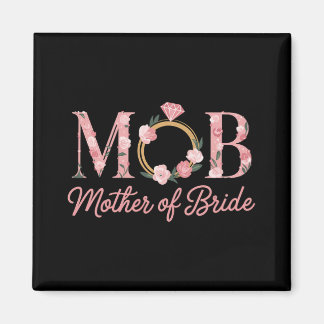 Moeder bruid bruiloft Mob Bloemen Roze Diamanten R Magneet