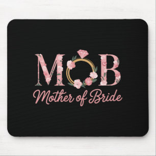 Moeder bruid bruiloft Mob Bloemen Roze Diamanten R Muismat