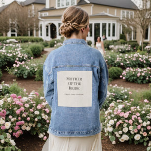Moeder Bruidsjassen Elegante Trouwstijl Denim Jacket