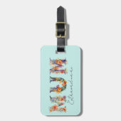 Moeder Buitengewone Bloementypografie Bagagelabel (Voorkant verticaal)