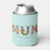 Moeder Buitengewone Bloementypografie Blikjeskoeler (Blikje Voorkant)