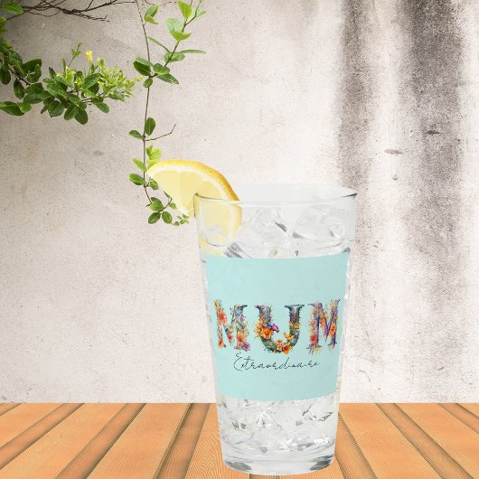 Moeder Buitengewone Bloementypografie Glas