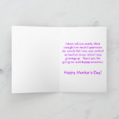 "MOEDER" / BUNGELENDE FUCHSIA BEDANKKAART (Binnen)