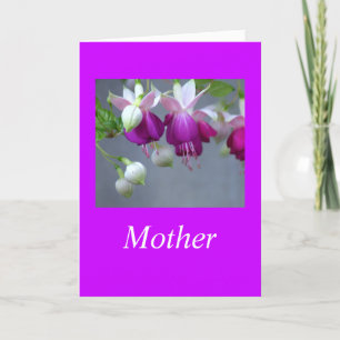 "MOEDER" / BUNGELENDE FUCHSIA BEDANKKAART
