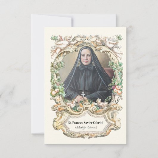 Moeder Cabrini Gebed Religieuze non (Voorkant)