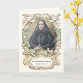 Moeder Cabrini Katholiek Nun Gebed Kaart (Gele Bloem)
