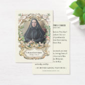 Moeder Cabrini Katholiek Nun Gebed Visitekaartje (Bureau)