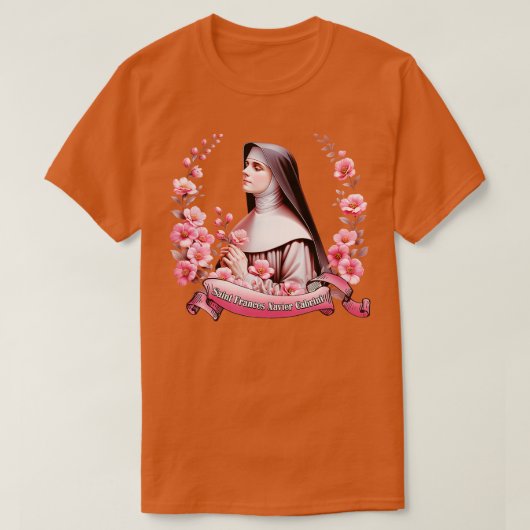 Moeder Cabrini St Frances Xavier Cabrini Katholiek T-shirt (Design voorkant)