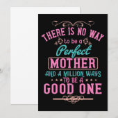Moeder Cadeau Geen Perfecte Moeder Maar Goed Kaart (Voorkant / Achterkant)