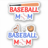 Moeder Cadeau, Honkbal Moeder Stickers  (Voorkant)