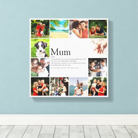 Moeder Cadeau Idee Canvas Afdruk (Insitu (Houten vloer))