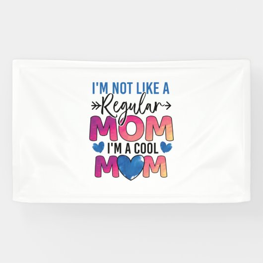 Moeder Cadeau Ik Ben Een Coole Moeder Spandoek (Horizontaal)