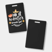 Moeder Cadeau Is Het Winter Badge (Voor- en achterkant)