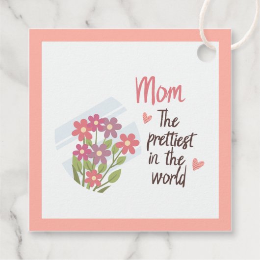  moeder cadeau Label – Bloemen Moederdag (Achterkant)