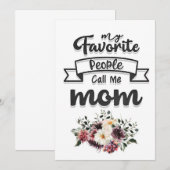 Moeder Cadeau Mijn Favoriete Mensen Noemen Me Moed Kaart (Voorkant / Achterkant)