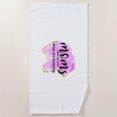 Moeder Cadeau Moeders maken het leven mooier Strandlaken (Voorkant)