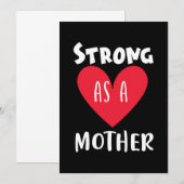 Moeder Cadeau Sterk Als Een Moeder Kaart (Voorkant / Achterkant)