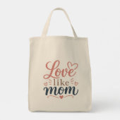 Moeder Cadeau Tote Tas Liefde Als Moeder Moederdag (Achterkant)