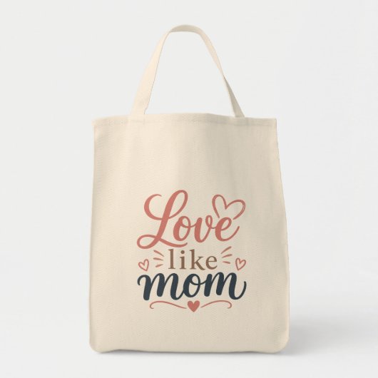 Moeder Cadeau Tote Tas Liefde Als Moeder Moederdag (Voorkant)
