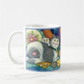 MOEDER CAT EN KITTEN, PATCHWORK QUILTS, PINCUSHION KOFFIEMOK (Links)