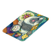 MOEDER CAT EN KITTEN, PATCHWORK QUILTS, PINCUSHION MAGNEET (Linkerzijde)