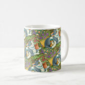 MOEDER CAT EN KITTEN, POTTE STROMEN, BOWS EN LACE KOFFIEMOK (Voorkant rechts)