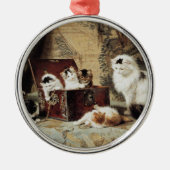 Moeder Cat en Kittens van Henriette Ronner-Knip Metalen Ornament (Voorkant)