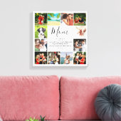Moeder Citaat Elegante Script 12 Foto Collage Canvas Afdruk (Insitu (Woonkamer))
