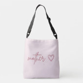 Moeder Citaat Roze Crossbody Tas (Achterkant)