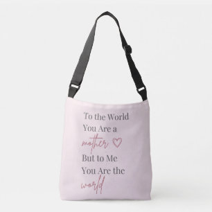 Moeder Citaat Roze Crossbody Tas